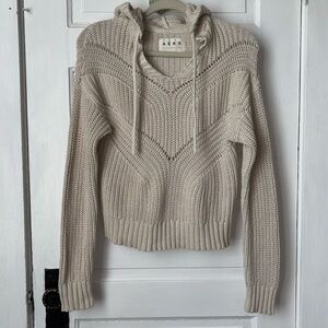 AEROPOSTALE CROPPED HOODED KNIT SWEATER